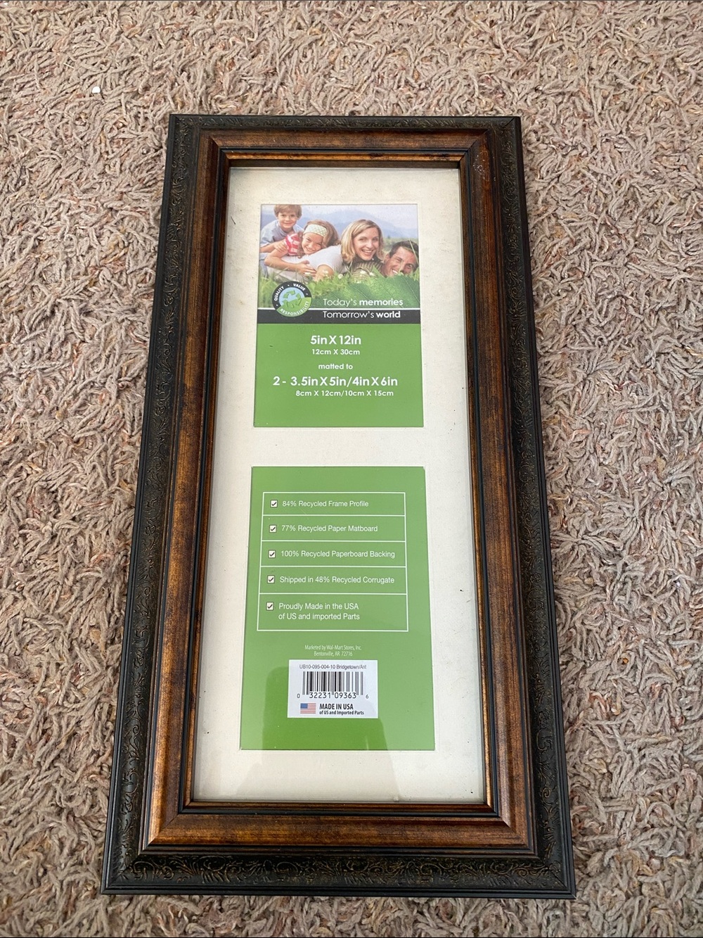 Recycled Brown and Bronze Decorative Picture Frame - Brand Unspecified 5x12